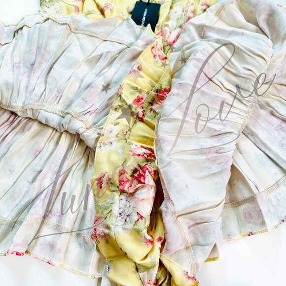 VANESSA MOONEY The Elisabeth Romper Dress In Yellow Rose NWT - Picture 6 of 10